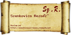 Szenkovics Rezső névjegykártya
